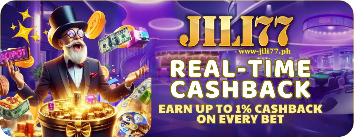 JILI77's Real-Time Cashback Program – Instant Cashback with Every Bet! 1 Real-Time Cashback by JILI77 – Boost Your Winnings Today!